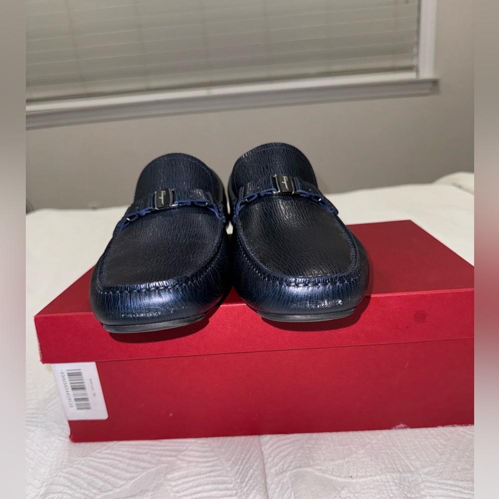 Salvatore Ferragamo - Navy Pebble Calf - Picture 6 of 10